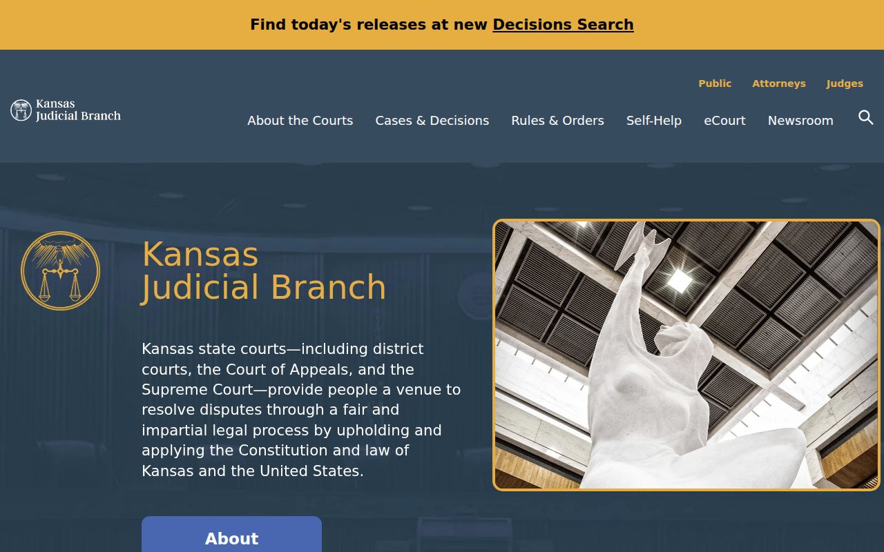 Kansas Judicial Branch official court website