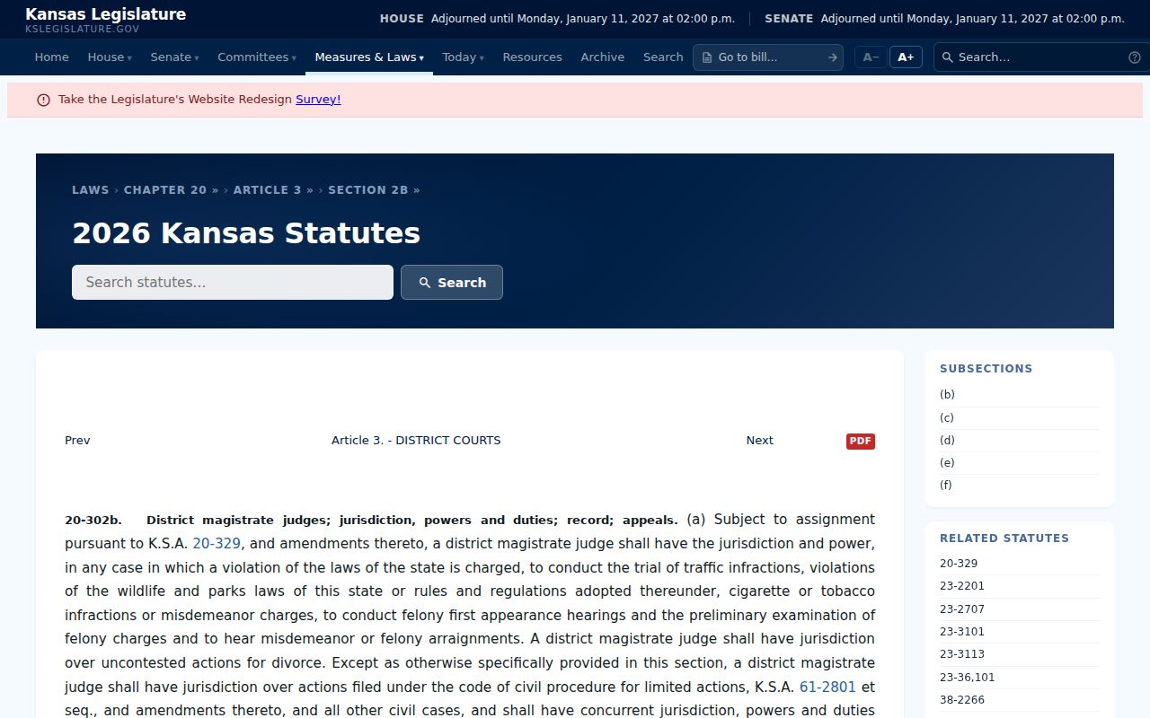 Wallace County civil docket magistrate jurisdiction statute