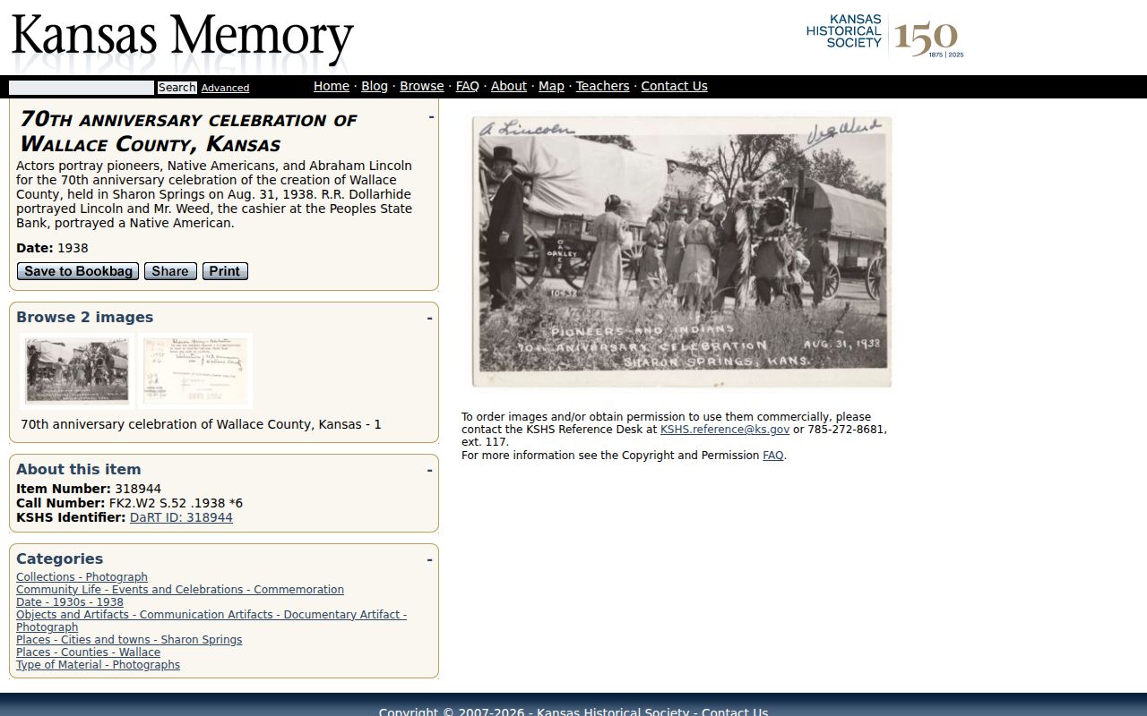 Wallace court docket Kansas Memory history source